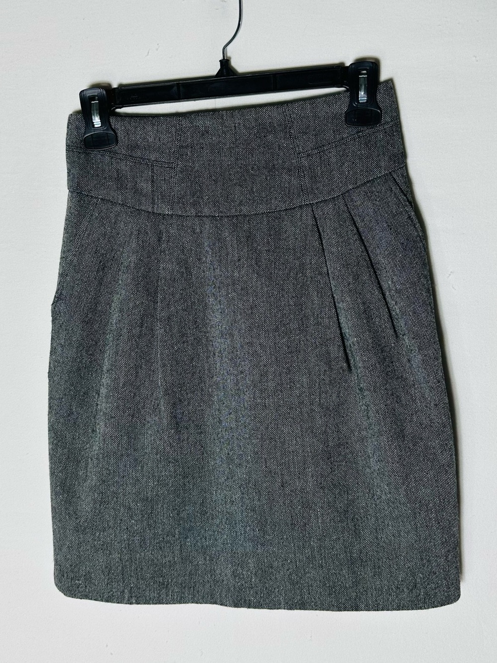 Twenty One Grey Wool Blend Mini Skirt S Academia Preppy Coquette Tweed